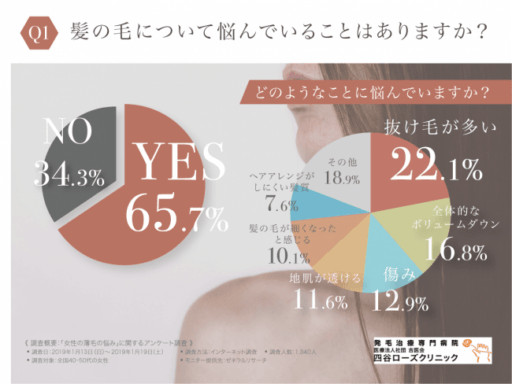 髪の毛について悩んでいることはありますか？