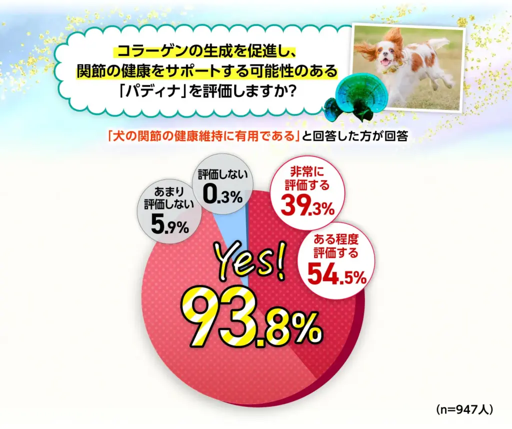 コラーゲンの生成を促進し、関節の健康をサポートする可能性のある『パディナ』を評価しますか？