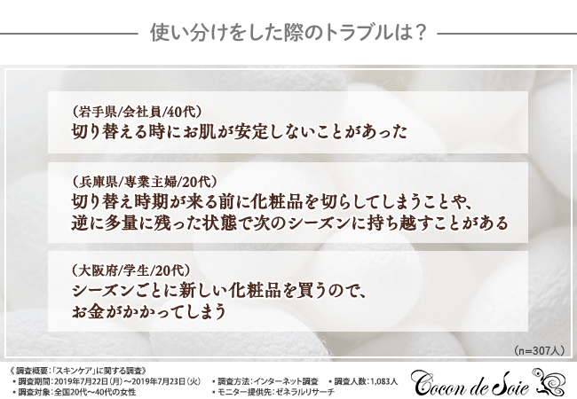 使い分けをした際のトラブルは？
