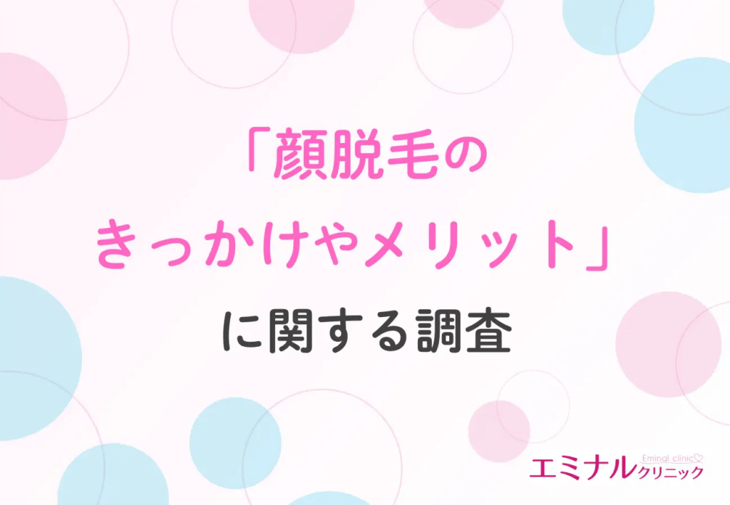 「顔脱毛のきっかけやメリット」に関する調査